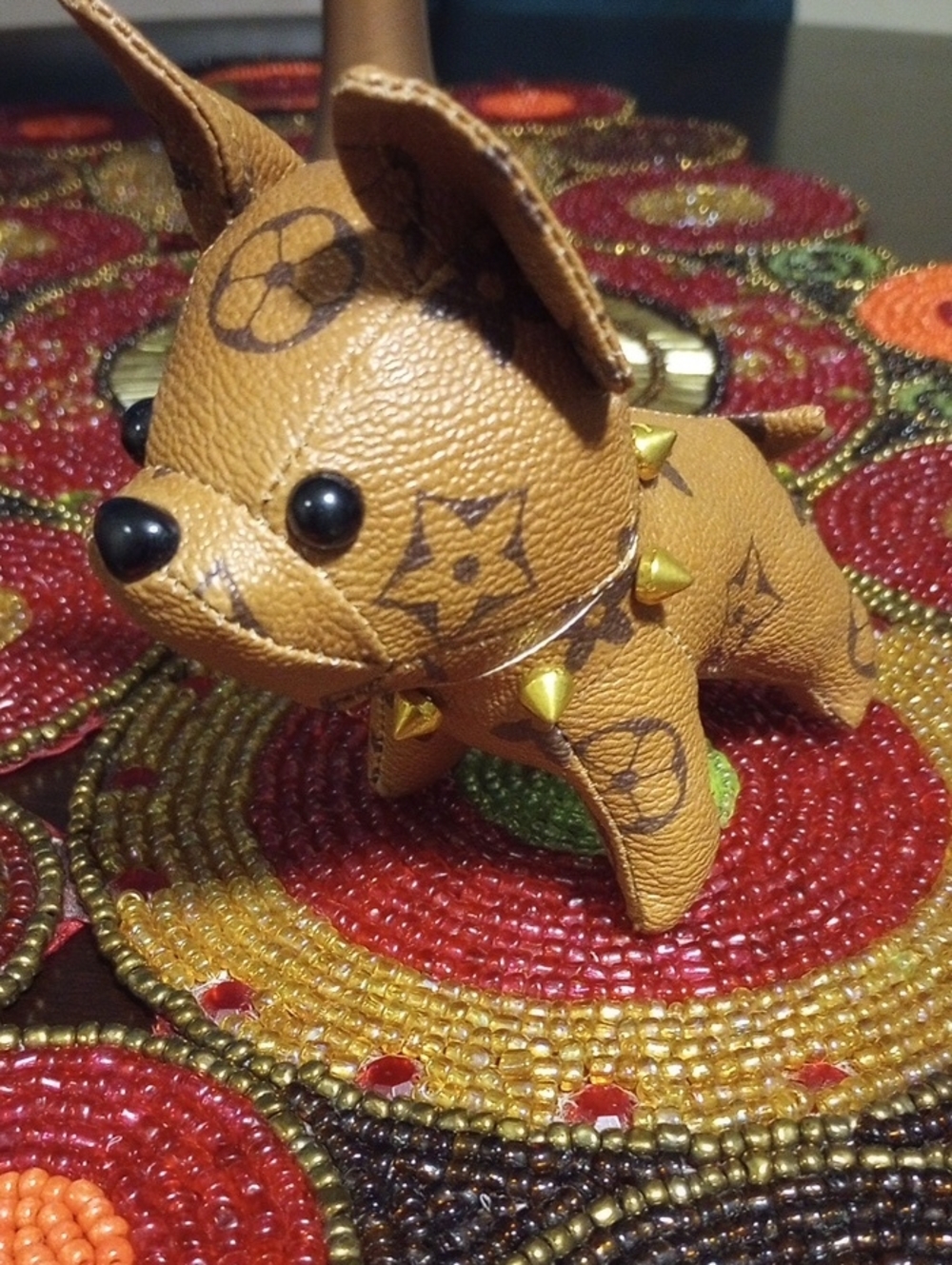 French Bulldog Bag Charm Brown